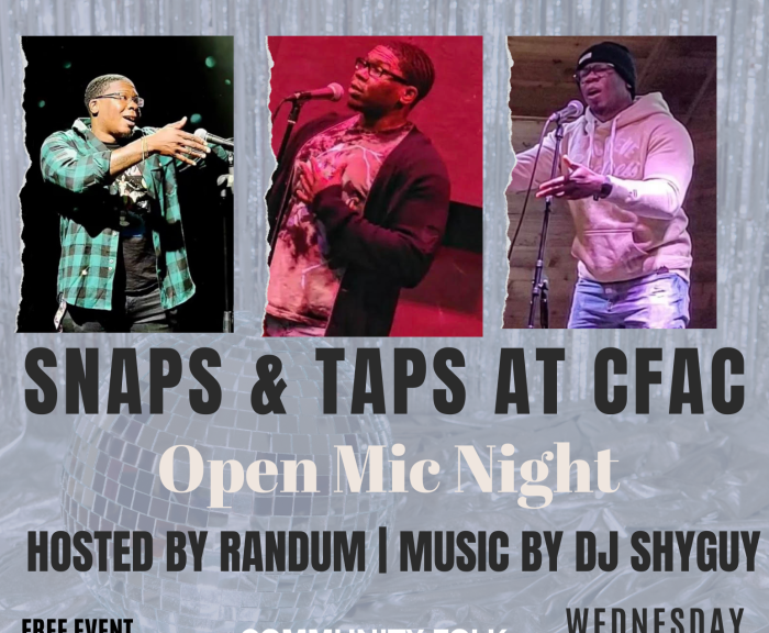Snaps and Taps at CFAC Open Mic Night 3 images of Randum