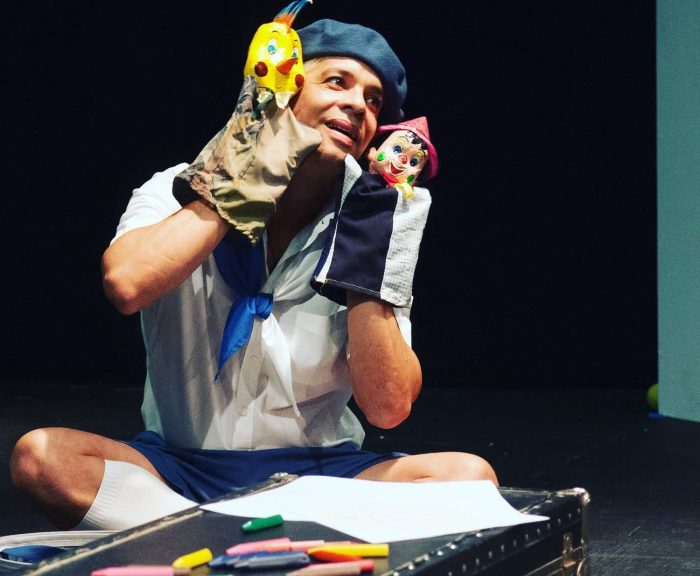 Image of Jose Miguel acting in one man play 