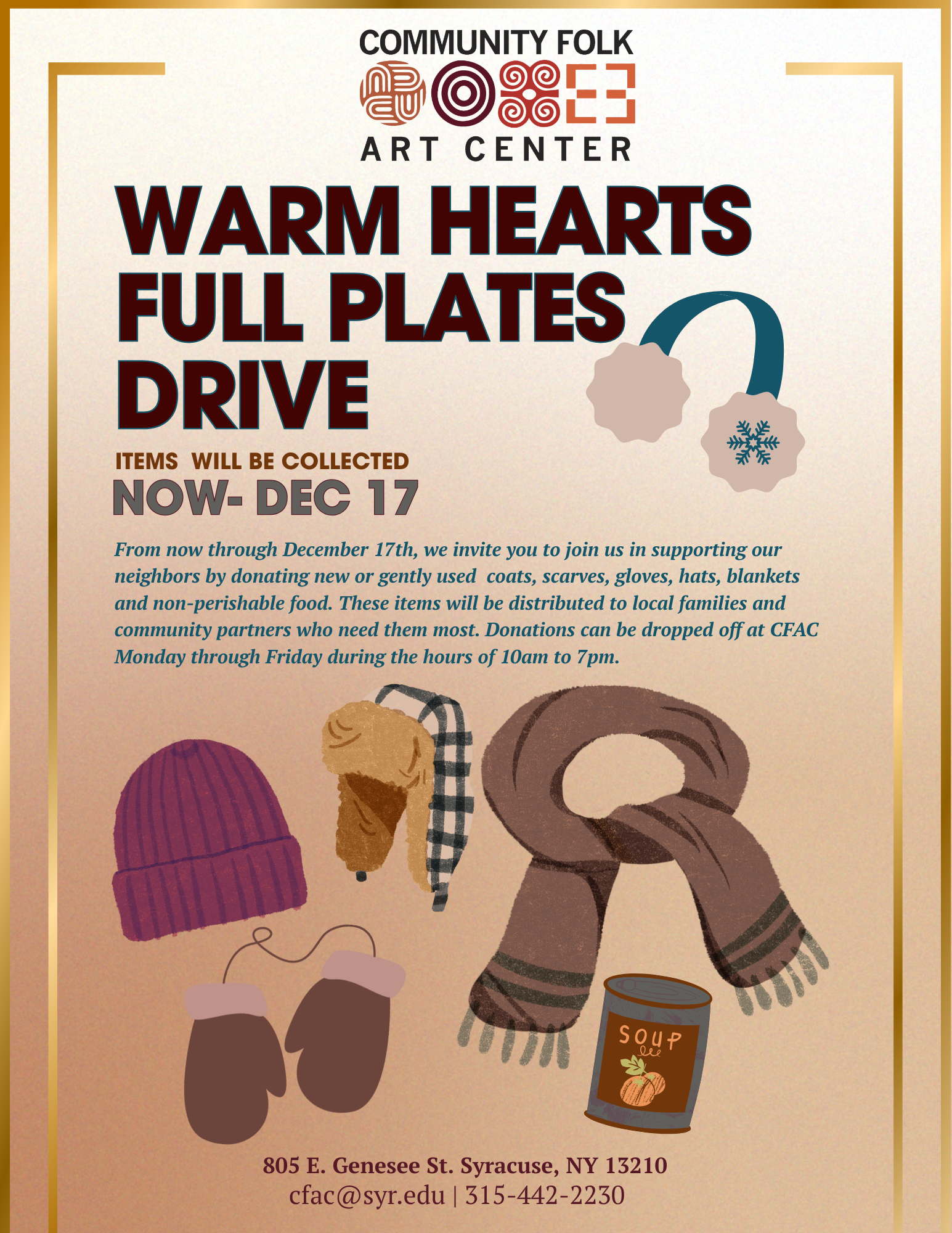 image of winter items for clothing drive